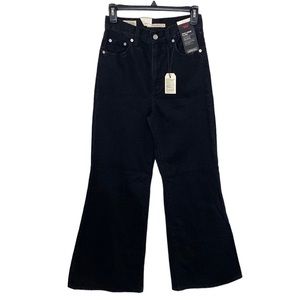 Levi’s premium high loose flare jeans in black size 25